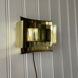 Brass wall light sconce Werner Schou Coronell Denmark