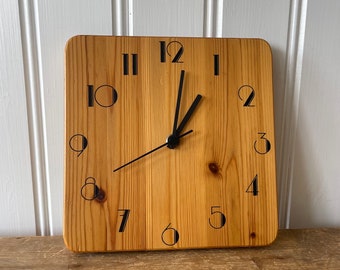 Vintage wall clock in pine Sweden