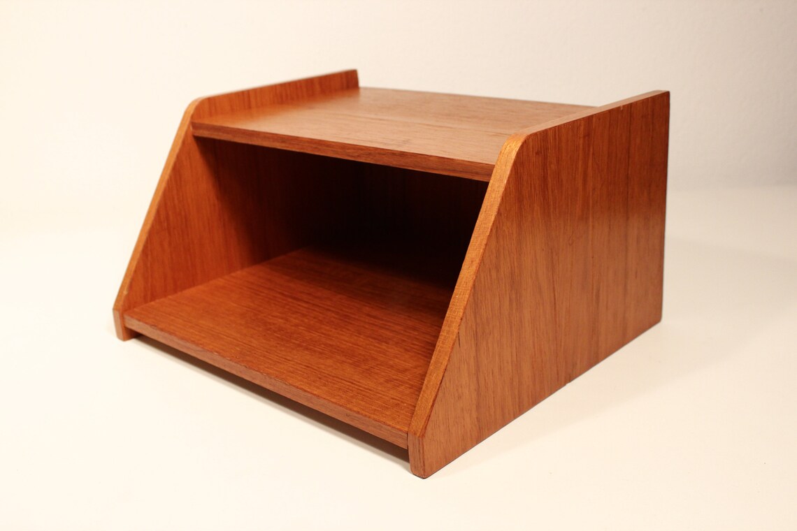Vintage Wall mounted shelf Telephone shelf in Teak Sweden Etsy