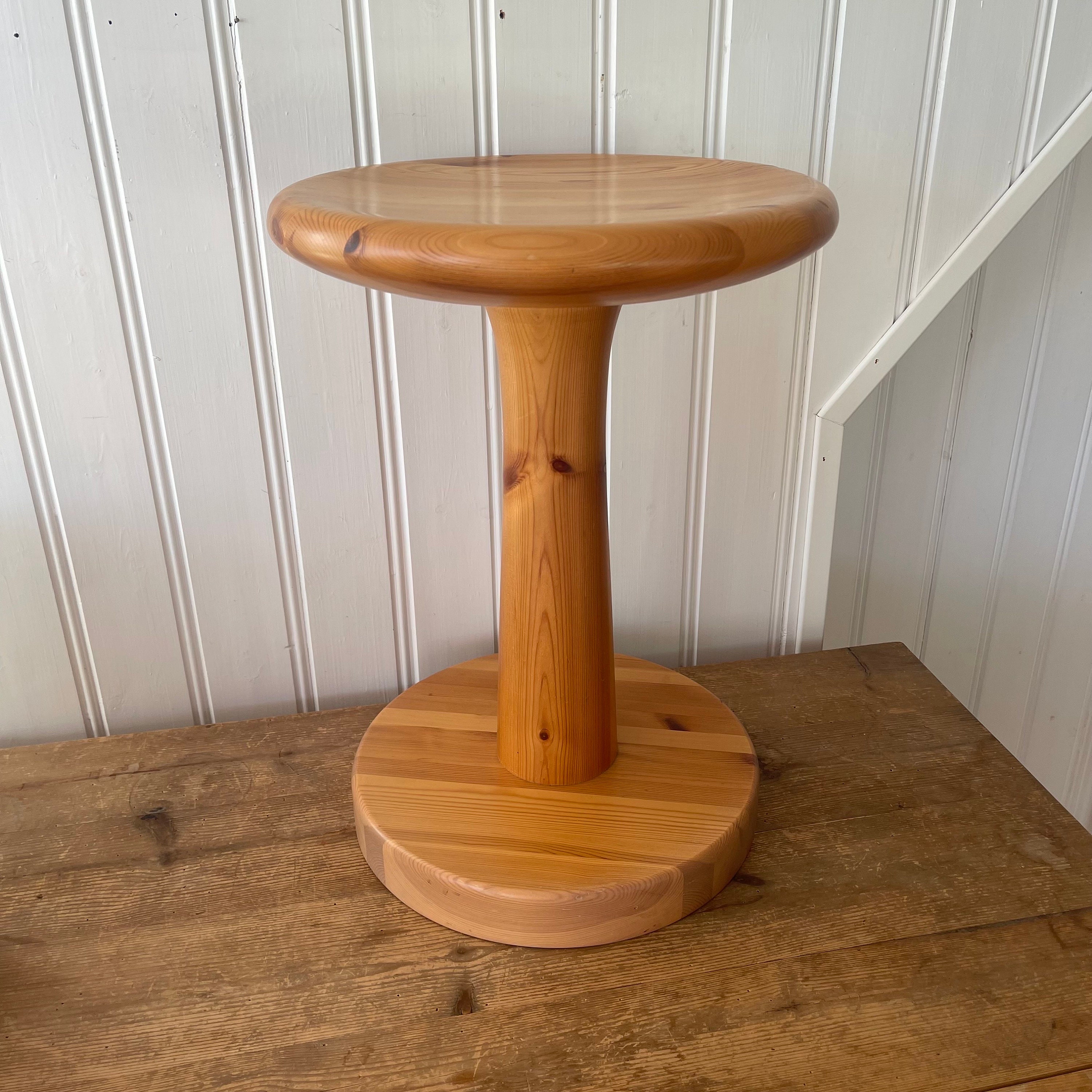 Rainer Daumiller Pine Stool 1970s Scandinavian Pine Stool Rainer