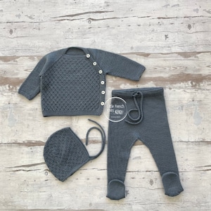 Knitting Pattern Baby Wool Set Instructions in English PDF Sizes Newborn to 24 months