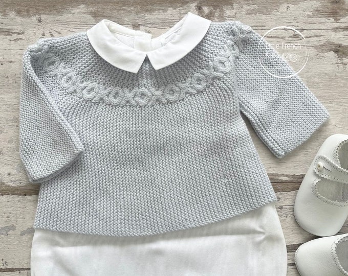 Knitting Pattern Baby Cardigan Sweater Instructions in English PDF Instant Download Sizes Newborn to 6 months