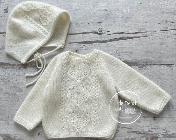 Knitting Pattern Baby Wool Cardigan Instructions in English PDF Sizes Newborn to 18 months