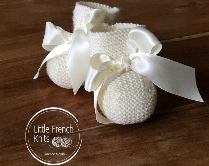 knitting Pattern Baby Booties Instructions in English Instant Digital Download PDF Sizes Preemie to 6 months