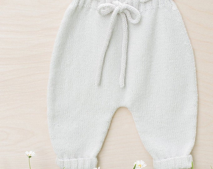 Knitting Pattern Baby Wool Pants Instructions in French PDF Sizes Newborn to 18 months