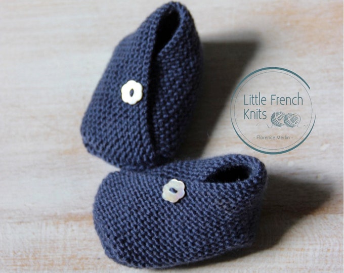 knitting Pattern Baby kimono Booties Instructions in English Instant Digital Download PDF Sizes Newborn to 6 months