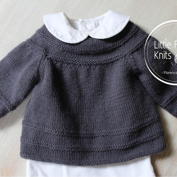 Baby Knitting Pattern Cardigan Sweater Wool French Instructions PDF Size newborn to 12 months