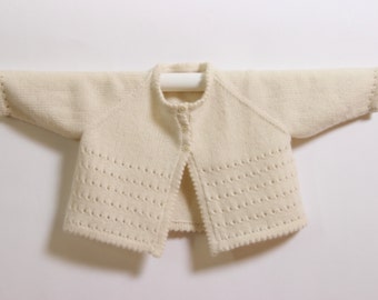 Knitting Pattern Baby Wool Cardigan Instructions In English