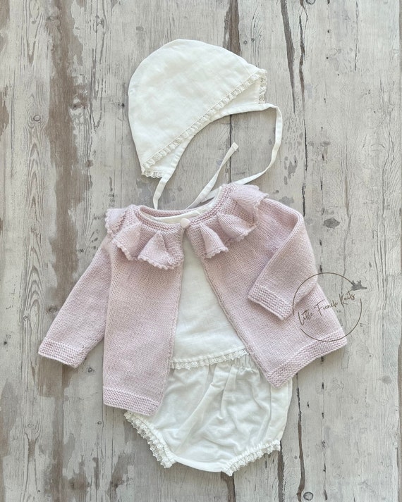 Knitting Pattern Baby Sweater Instructions in English PDF Instant Download Sizes Newborn to 4 years