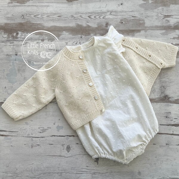 Baby Knitting Pattern Cardigan Sweater Wool English Instructions PDF Sizes Preemie to 24 months PDF Instant Download