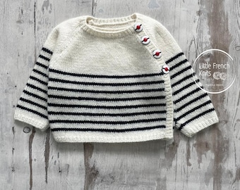 Knitting Pattern Baby Wool Cardigan Instructions in English PDF Sizes Newborn to 18 months