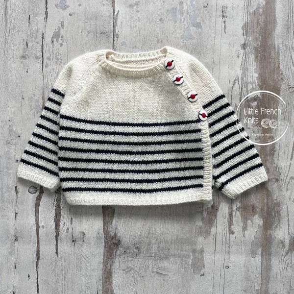 Knitting Pattern Baby Wool Cardigan Instructions in English PDF Sizes Newborn to 18 months