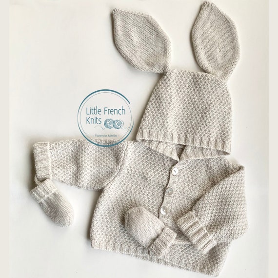 Knitting Pattern Baby Wool Coat Instructions in English PDF Sizes Newborn to 18 months