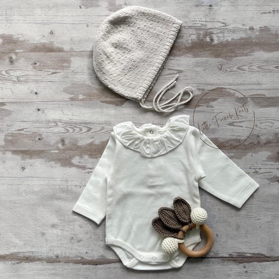 Baby Knitting Pattern Bonnet Hat Wool English Instructions PDF Sizes newborn to 24 months