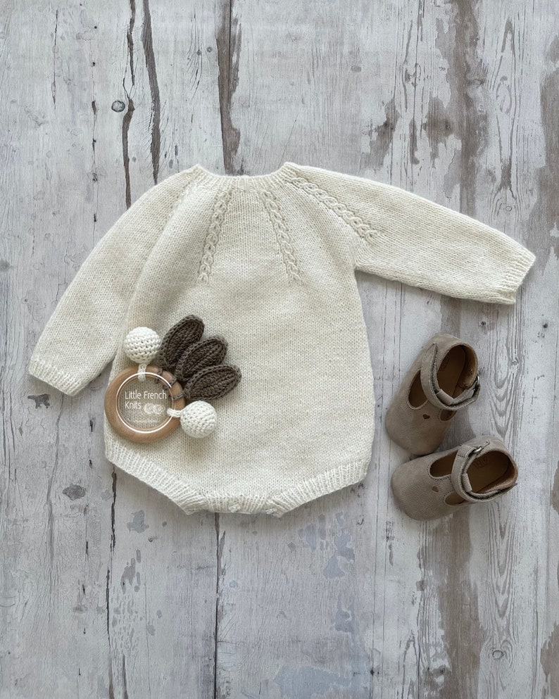 Knitting Pattern Baby Wool Romper Instructions in English PDF Sizes Newborn to 4 years
