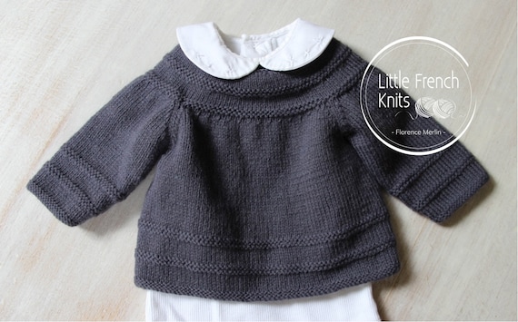 Baby Knitting Pattern Cardigan Sweater Wool English Instructions PDF Sizes newborn to 12 months