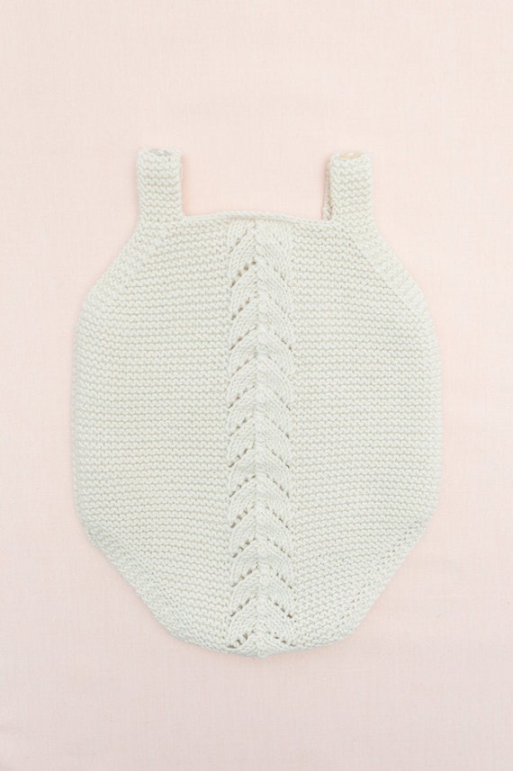 Knitting Pattern Baby Romper Pant Onesie Instructions in English PDF Instant Download Sizes Newborn to 18 months