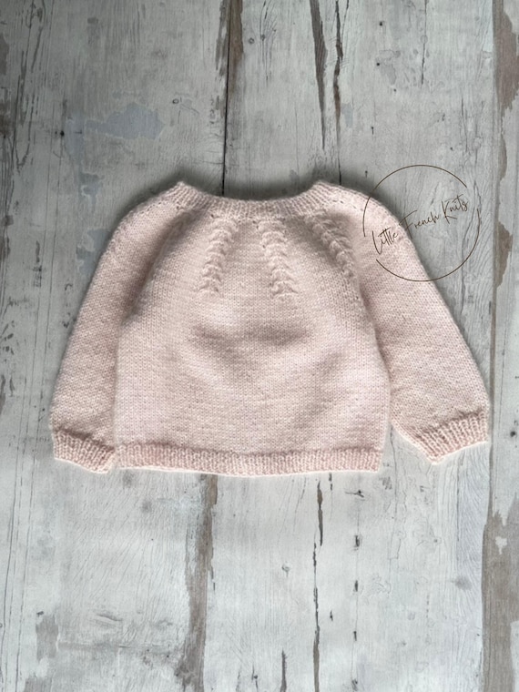 Knitting Pattern Baby Wool Cardigan Instructions in English PDF Sizes Newborn to 4 years