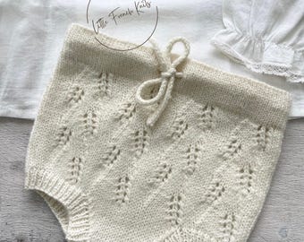 Knitting Pattern Baby Bloomers Instructions in French PDF Sizes Newborn to 2 years