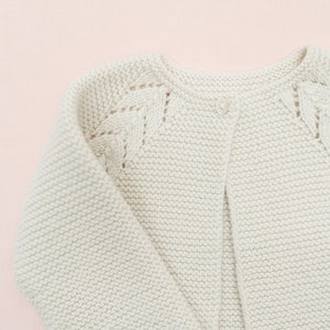 Knitting Pattern Baby Cardigan Sweater Instructions in English PDF Instant Download Sizes Newborn to 4 years