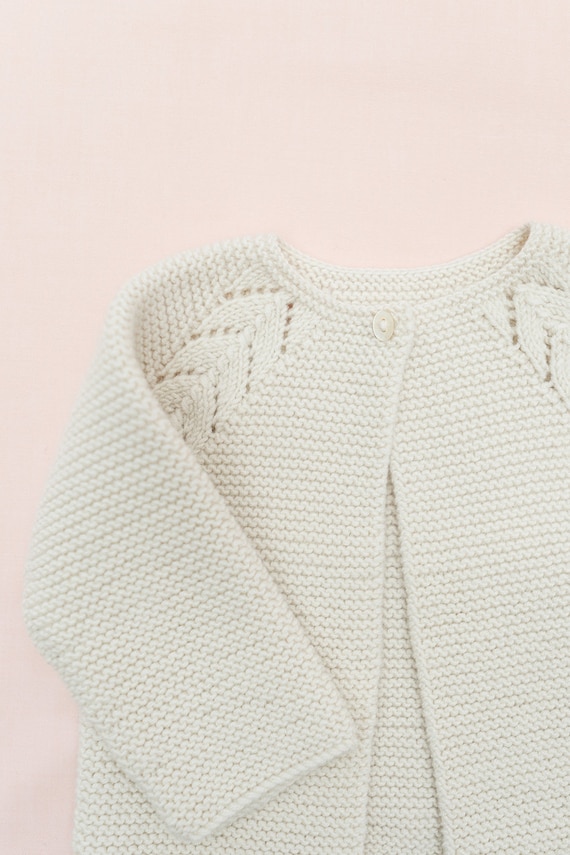 Knitting Pattern Baby Cardigan Sweater Instructions in French PDF Instant Download Sizes Newborn to 4 years
