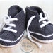 Baby Knitting Pattern Sneakers Booties Shoes Instructions in English PDF Size Newborn to 3 months