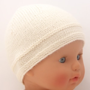 Baby Knitting Pattern Bonnet Hat Wool English Instructions PDF Sizes newborn to 12 months