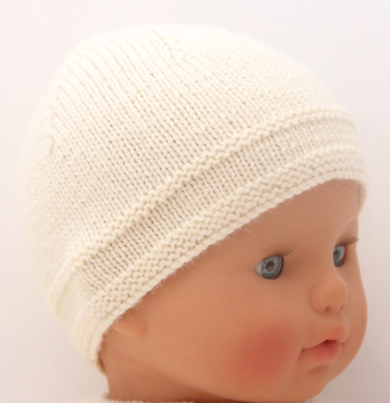 Baby Knitting Pattern Bonnet Hat Wool English Instructions PDF Sizes newborn to 12 months