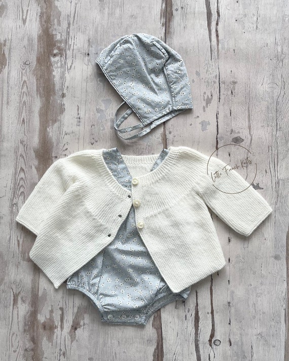 Knitting Pattern Baby Cardigan Sweater Instructions in English Sizes Newborn to 24 months