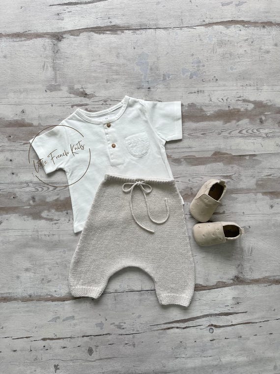 Knitting Patterns Baby Pants Leggings Trousers Instructions in French PDF Sizes Newborn to 18 months