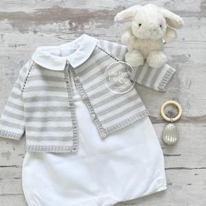 Knitting Pattern Baby Wool Cardigan Instructions in English PDF Sizes Newborn to 12 months