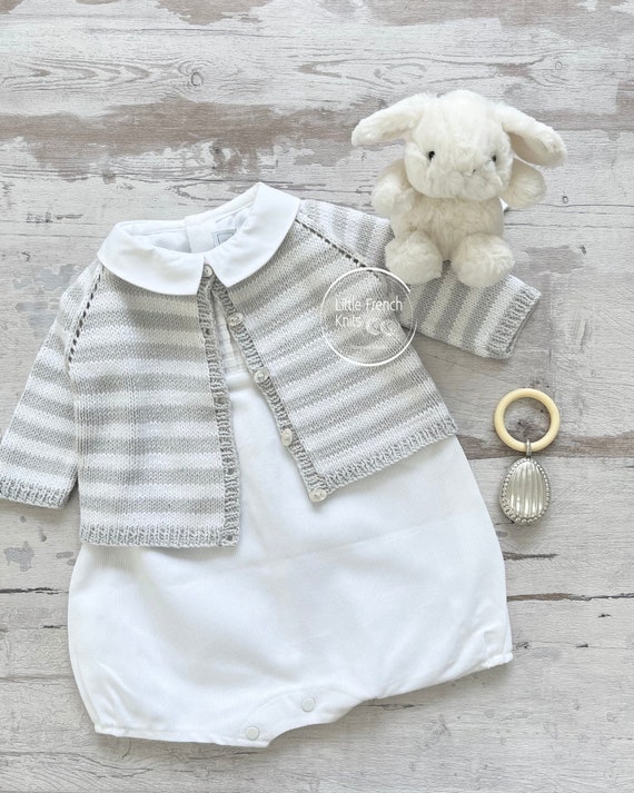 Knitting Pattern Baby Wool Cardigan Instructions in English PDF Sizes Newborn to 12 months