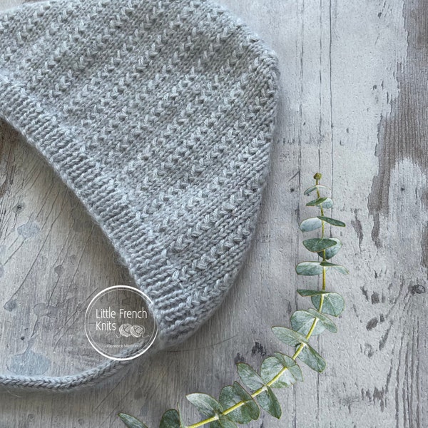 Knitting Pattern Baby Wool Bonnet Instructions in English PDF Sizes Newborn to 18 months