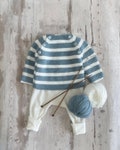 Knitting Pattern Baby Wool Sweater Instructions in English PDF Sizes Newborn to 24 months