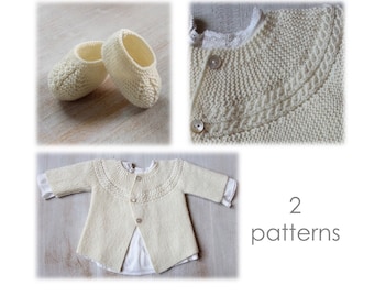 30 / Baby Set / Knitting Instructions in English / PDF Instant Download / 3 Sizes : Newborn / 3 months / 6 months