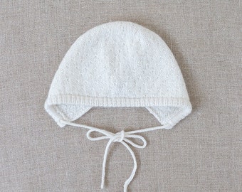 Baby Knitting Pattern Bonnet Hat Wool French Instructions PDF Sizes newborn to 24 months