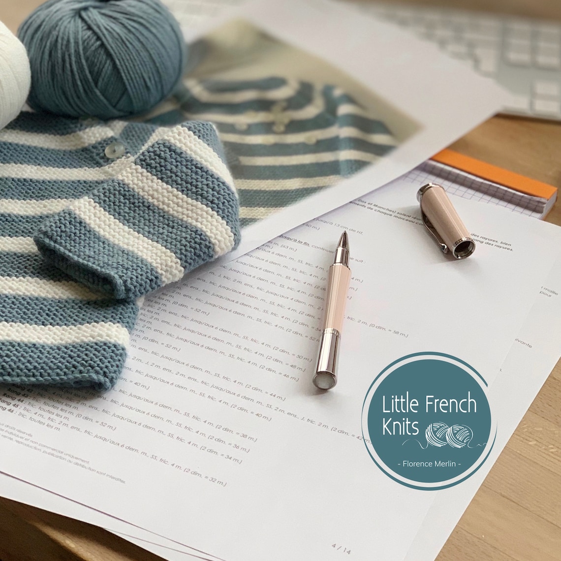 Explications tricot Brassière Bébé laine modèle en Anglais Etsy