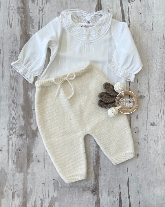 Knitting Pattern Baby Wool Pants Instructions in French PDF Sizes Newborn to 18 months