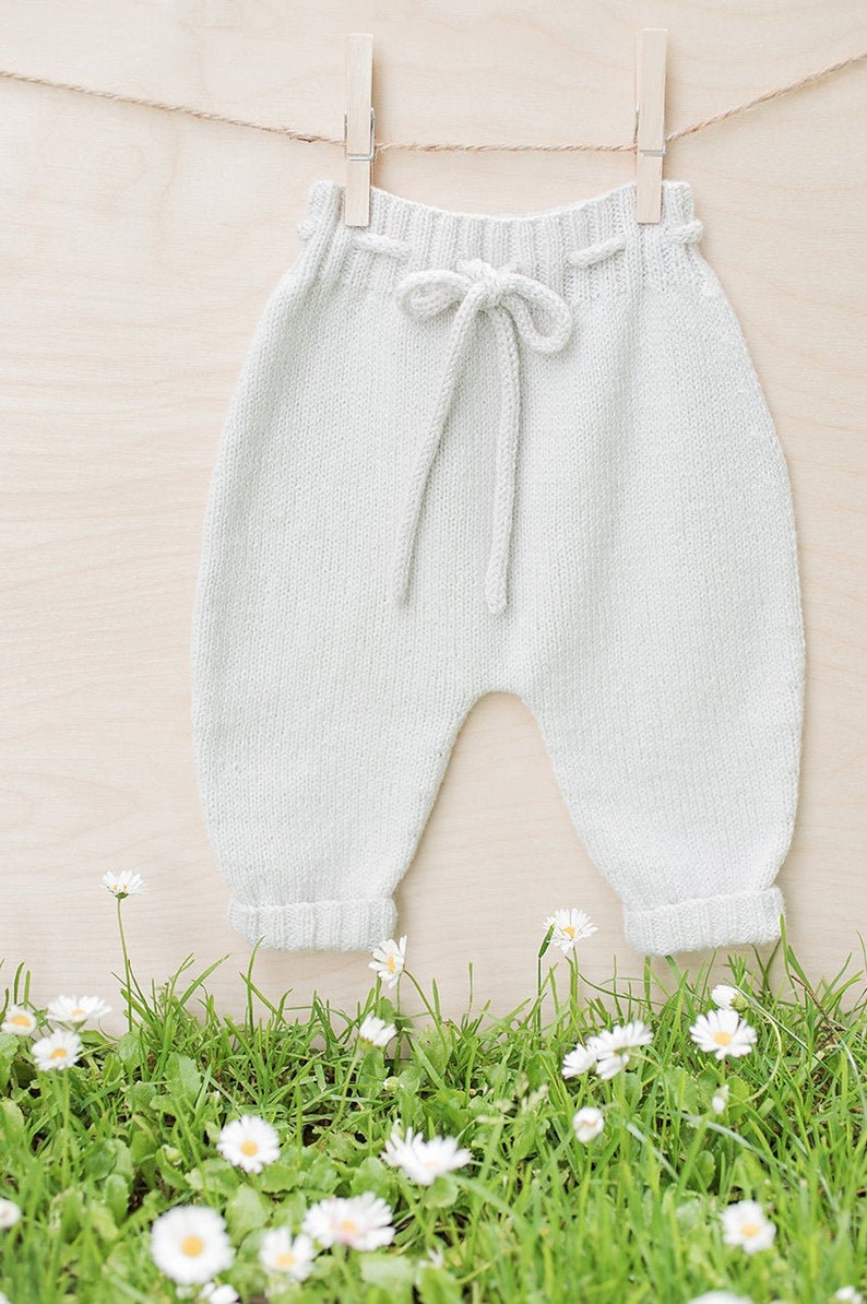 Knitting Pattern Baby Wool Pants Instructions in English PDF Sizes Newborn to 18 months image 1