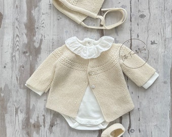 Baby Set Knitting Instructions in English PDF Instant Download Sizes Newborn to 6 months