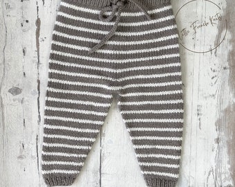 Knitting Pattern Baby Wool Pants Instructions in French PDF Sizes Newborn to 4 years