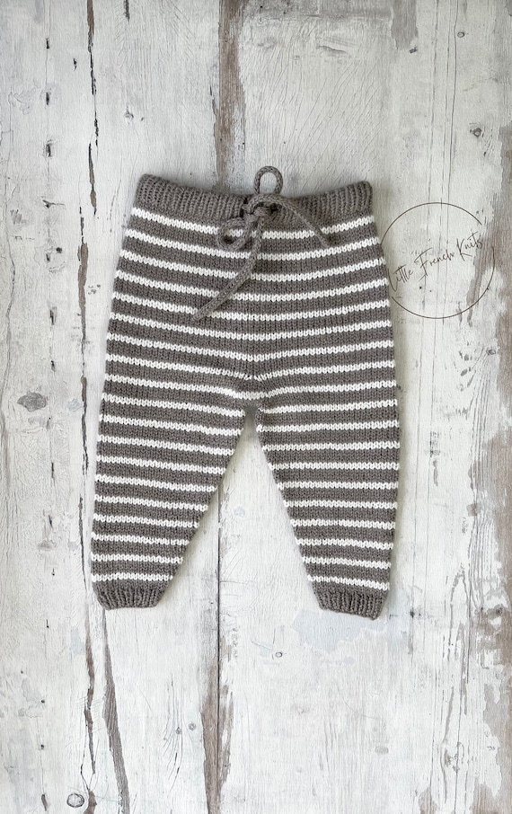 Knitting Pattern Baby Wool Pants Instructions in English PDF Sizes Newborn to 4 years