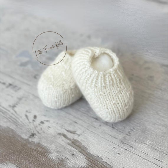 knitting Pattern Baby Booties Instructions in Spanish Instant Digital Download PDF Sizes Newborn to 12 months