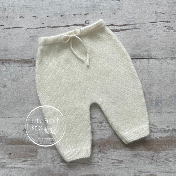 Knitting Pattern Baby Wool Pants Instructions in English PDF Sizes Newborn to 18 months