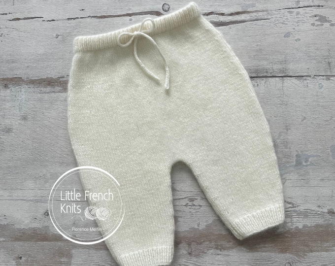 Knitting Pattern Baby Wool Pants Instructions in French PDF Sizes Newborn to 18 months