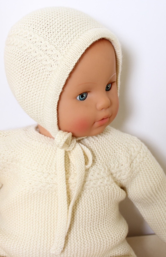 Baby Knitting Pattern Princess Charlotte Royal Baby Bonnet Hat Wool French Instructions PDF Size newborn PDF Instant Download