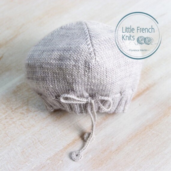 Modele Tricot Bebe Bonnet Beret En Laine Instructions En Etsy