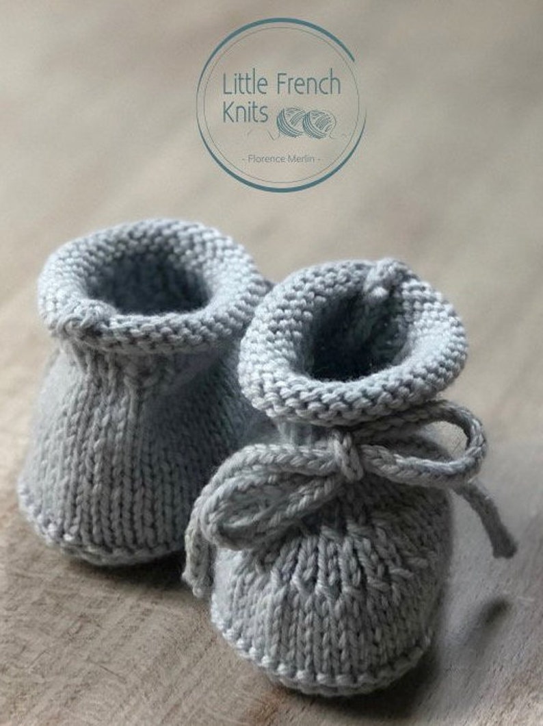 knitting Pattern Baby Booties Instructions in English Instant Digital Download PDF Sizes Newborn to 6 months Bild 9