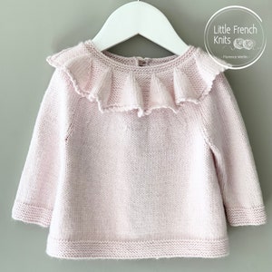 Knitting Pattern Baby Sweater Instructions in French PDF Instant Download Sizes Newborn to 4 years