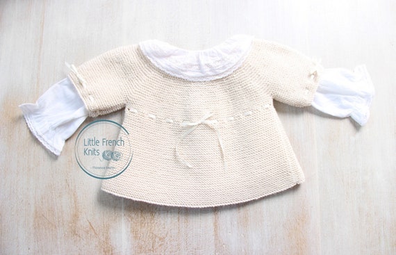 Baby Knitting Pattern Cardigan Sweater Wool English Instructions PDF Sizes newborn to 18 months